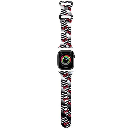 Hello Kitty Siliconen Strikken & Strepen band voor Apple Watch 42mm / 41mm / 40mm / 38mm Series, Zwart