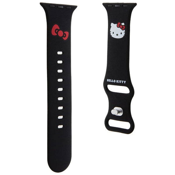 Hello Kitty Siliconen Kitty Head band voor Apple Watch 42mm / 41mm / 40mm / 38mm Series, Zwart