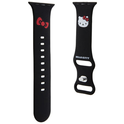 Hello Kitty Siliconen Kitty Head band voor Apple Watch 42mm / 41mm / 40mm / 38mm Series, Zwart
