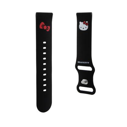 Hello Kitty Siliconen Kitty Head band voor Samsung Galaxy Watch / Huawei Watch 46mm / 45mm / 41mm Series, Zwart