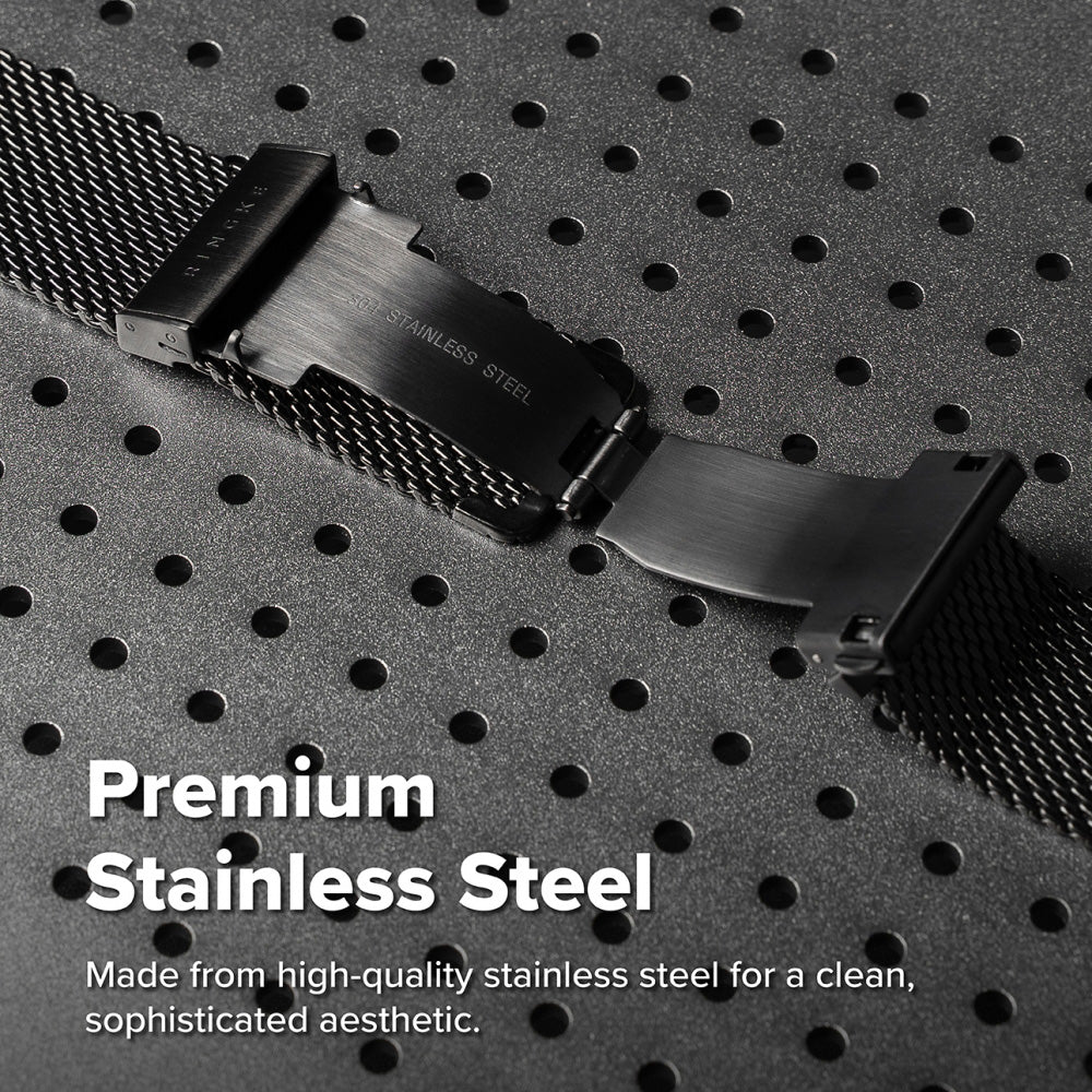 Ringke Metal One Mesh-band voor Samsung Galaxy Watch Ultra2, zwart