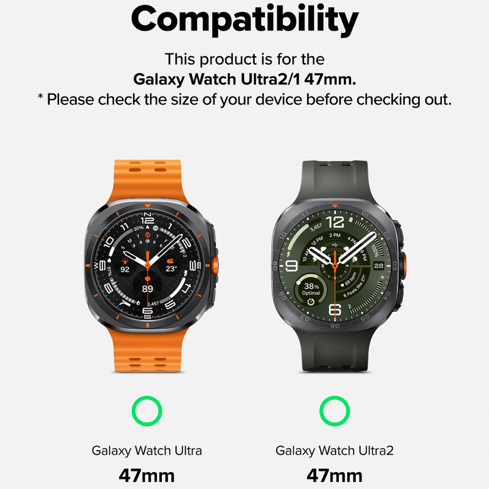 Ringke Metal One Mesh-band voor Samsung Galaxy Watch Ultra2, zwart