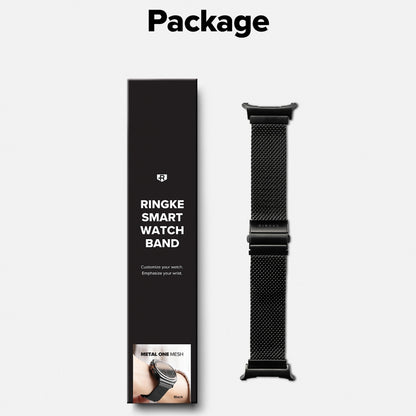 Ringke Metal One Mesh-band voor Samsung Galaxy Watch Ultra2, zwart