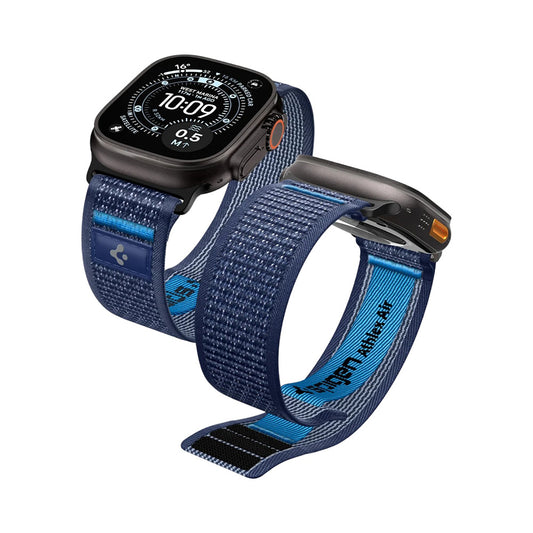 Spigen Athlex Air 2 band voor Apple Watch 49mm / 46mm / 45mm / 44mm Series, Marineblauw AMP10608