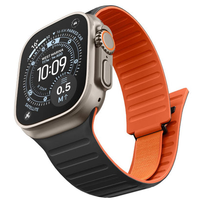 Spigen Athlex Air M band voor Apple Watch 49mm / 46mm / 45mm / 44mm Series, Zwart Oranje AMP11534