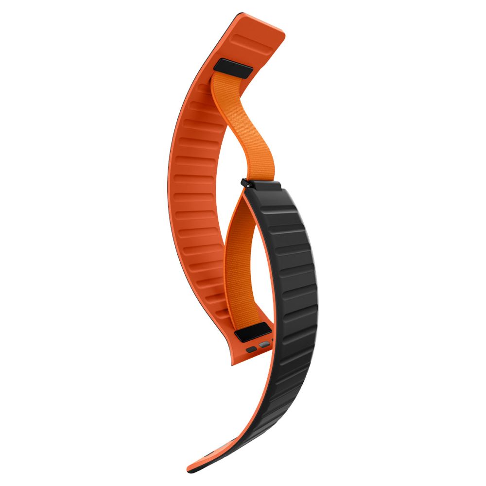 Spigen Athlex Air M band voor Apple Watch 49mm / 46mm / 45mm / 44mm Series, Zwart Oranje AMP11534