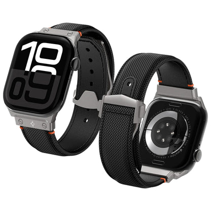 Spigen Classic Fit band voor Apple Watch 49mm / 46mm / 45mm / 44mm / 42mm Series, Zwart AMP09304