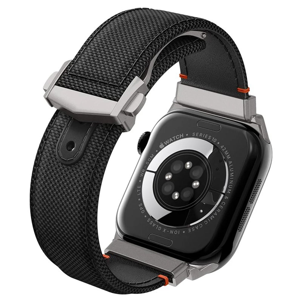 Spigen Classic Fit band voor Apple Watch 49mm / 46mm / 45mm / 44mm / 42mm Series, Zwart AMP09304