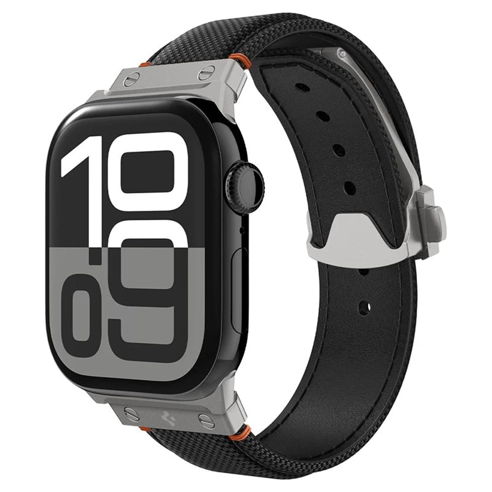 Spigen Classic Fit band voor Apple Watch 49mm / 46mm / 45mm / 44mm / 42mm Series, Zwart AMP09304