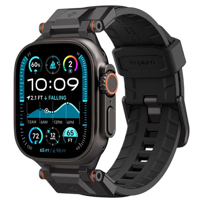 Spigen DuraPro Armor band voor Apple Watch 49mm / 46mm / 45mm / 44mm / 42mm Series, Zwart AMP06065