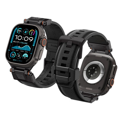 Spigen DuraPro Armor band voor Apple Watch 49mm / 46mm / 45mm / 44mm / 42mm Series, Zwart AMP06065
