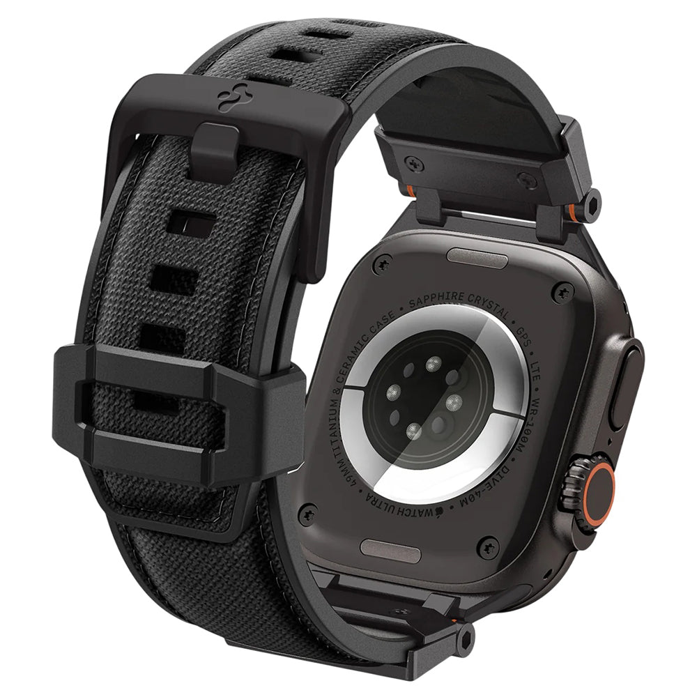 Spigen DuraPro Armor band voor Apple Watch 49mm / 46mm / 45mm / 44mm / 42mm Series, Zwart AMP06065