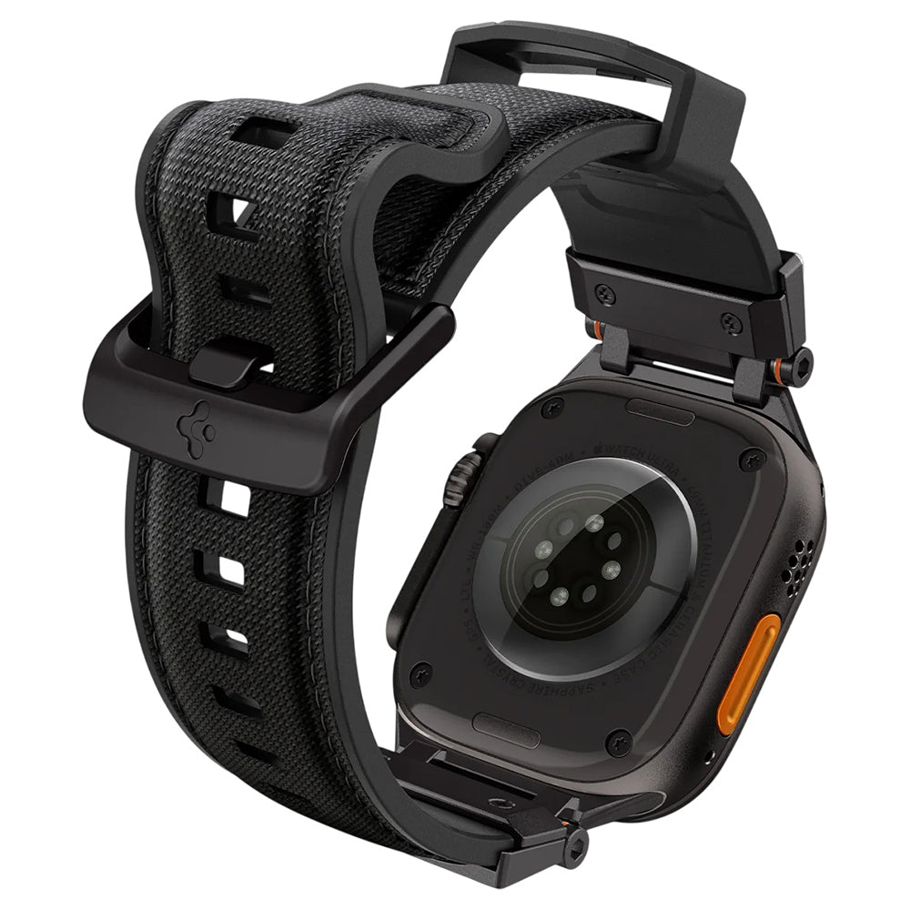 Spigen DuraPro Armor band voor Apple Watch 49mm / 46mm / 45mm / 44mm / 42mm Series, Zwart AMP06065