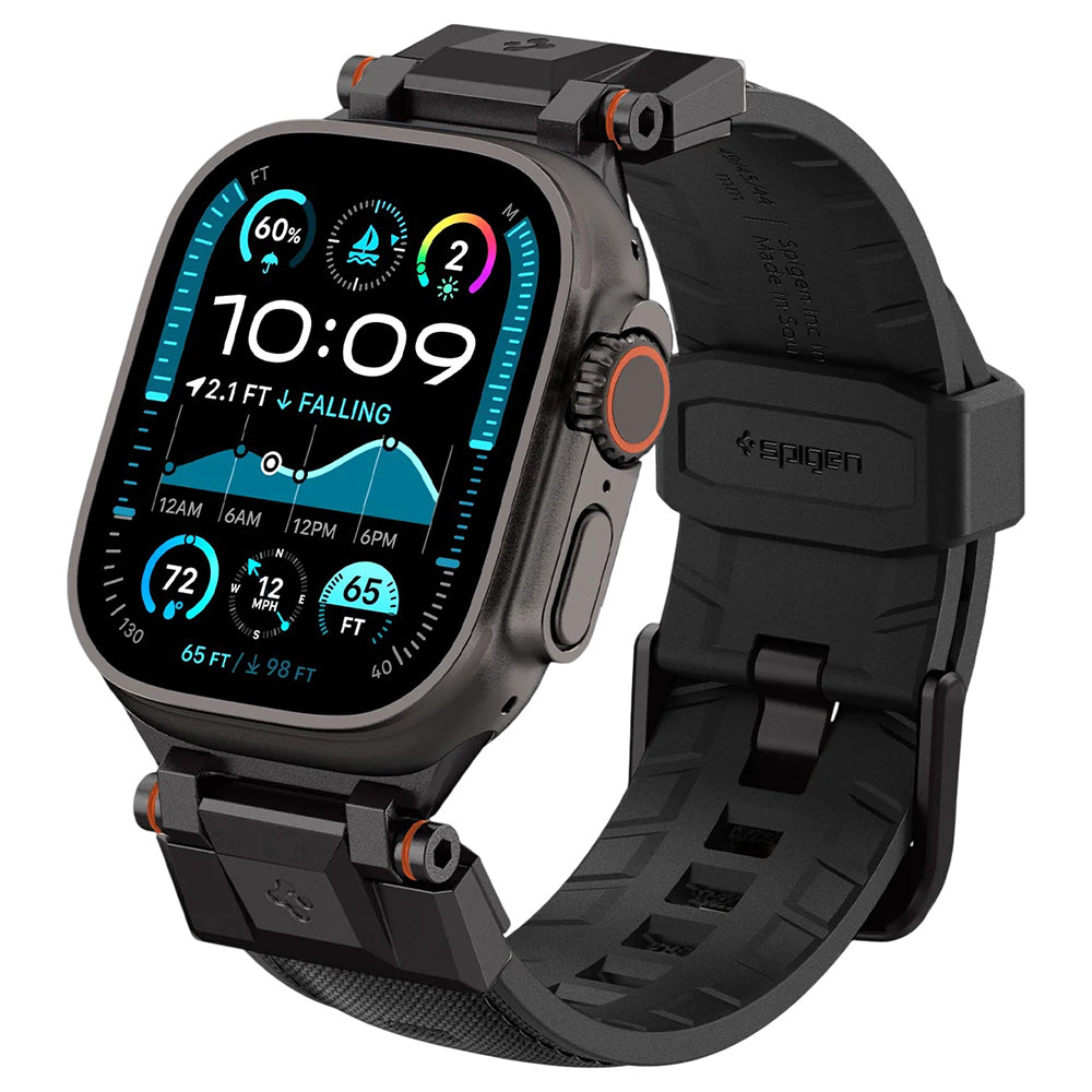 Spigen DuraPro Armor band voor Apple Watch 49mm / 46mm / 45mm / 44mm / 42mm Series, Zwart AMP06065