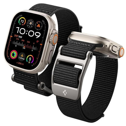 Spigen DuraPro Flex band voor Apple Watch 49mm / 46mm / 45mm / 44mm Series, Zwart AMP02465