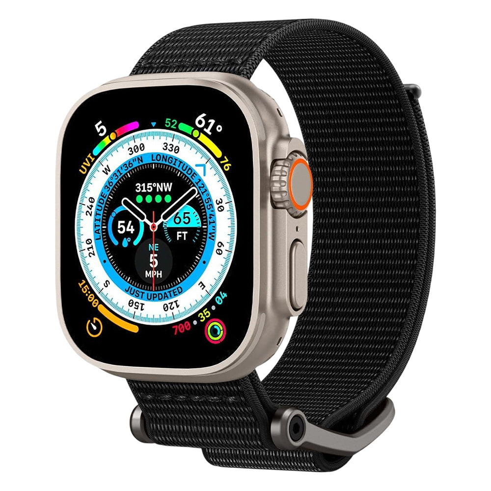 Spigen DuraPro Flex band voor Apple Watch 49mm / 46mm / 45mm / 44mm Series, Zwart AMP02465