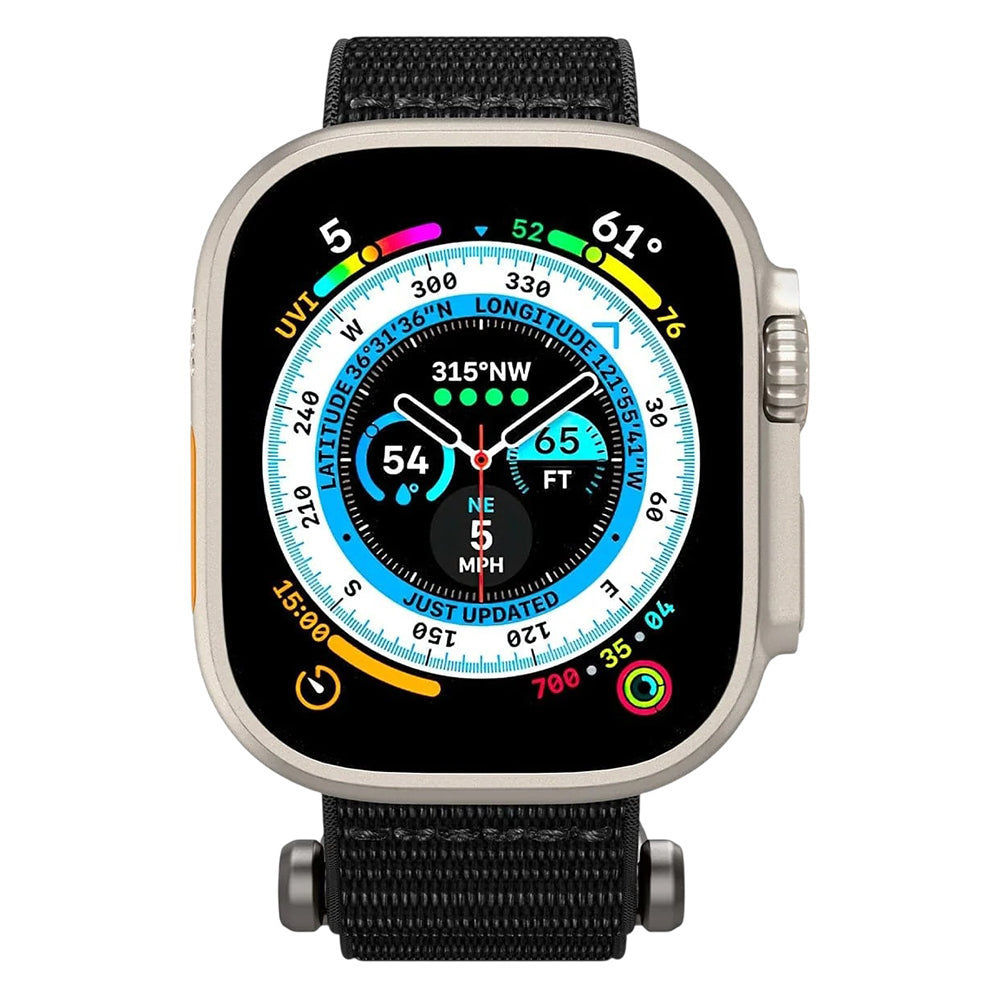Spigen DuraPro Flex band voor Apple Watch 49mm / 46mm / 45mm / 44mm Series, Zwart AMP02465