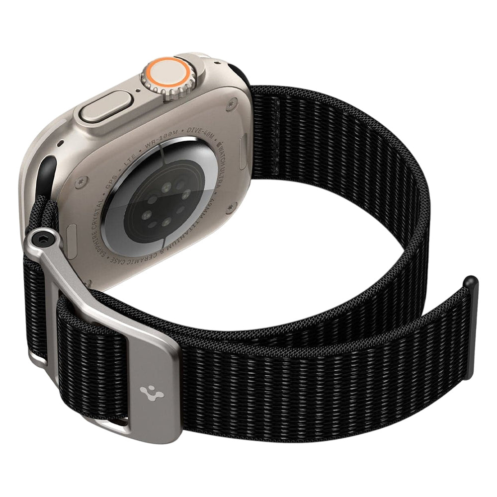 Spigen DuraPro Flex band voor Apple Watch 49mm / 46mm / 45mm / 44mm Series, Zwart AMP02465