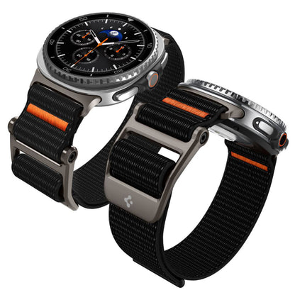 Spigen DuraPro Flex band voor Samsung Galaxy Watch8 / Watch8 Classic Series, Zwart