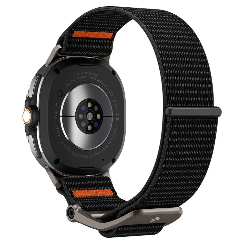 Spigen DuraPro Flex band voor Samsung Galaxy Watch8 / Watch8 Classic Series, Zwart