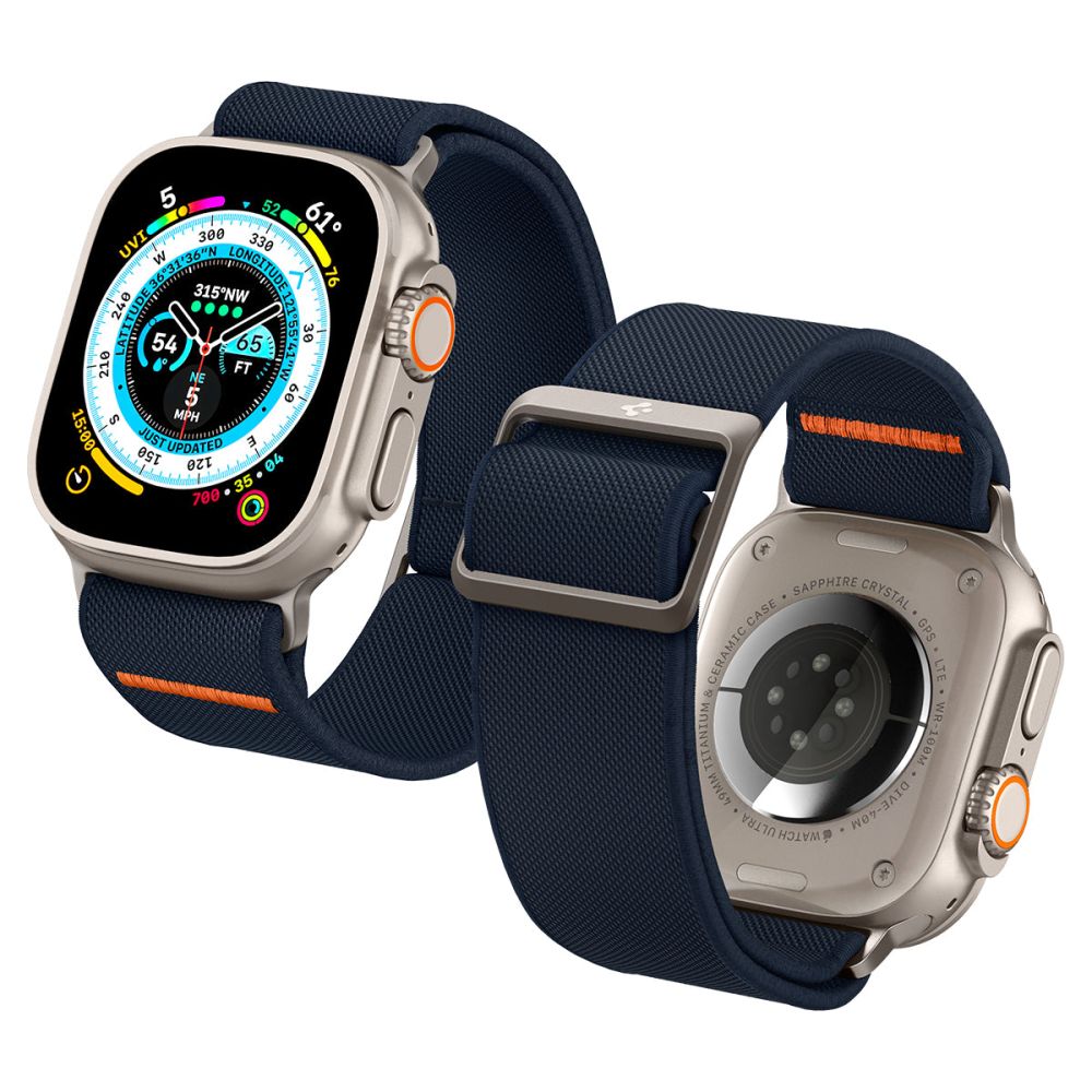 Spigen Fit Lite Ultra band voor Apple Watch 49mm / 46mm / 45mm / 44mm / 42mm Series, Marineblauw