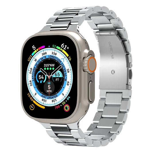 Spigen Modern Fit 316L band voor Apple Watch 49mm / 46mm / 45mm / 44mm / 42mm Series, Zilver AMP06356