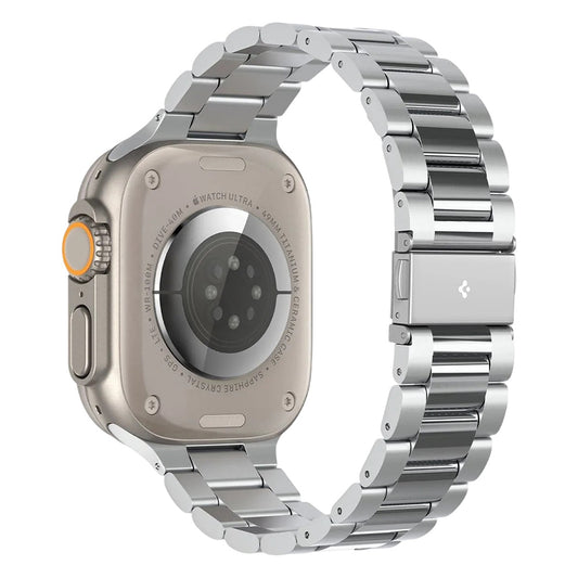 Spigen Modern Fit 316L band voor Apple Watch 49mm / 46mm / 45mm / 44mm / 42mm Series, Zilver AMP06356