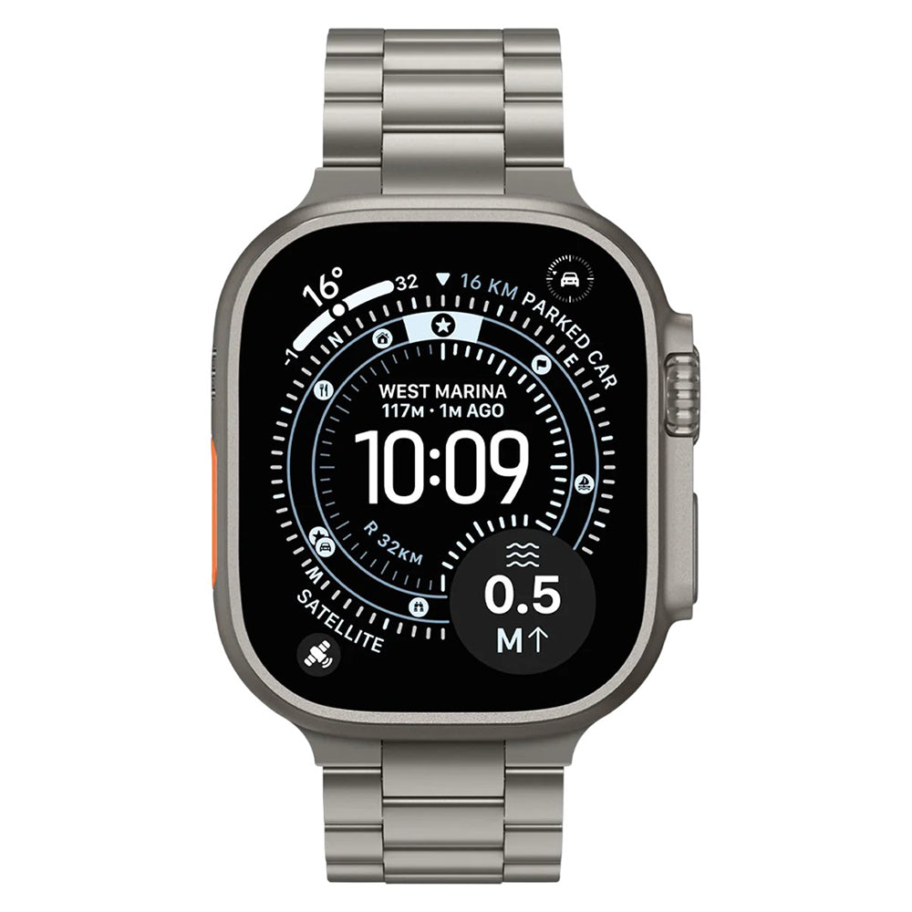 Spigen Modern Fit Titanium-band voor Apple Watch 49 mm / 46 mm / 45 mm / 44 mm Series, grijs AMP09105