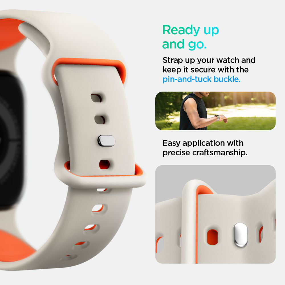 Spigen Nano Pop band voor Apple Watch 42mm / 41mm / 40mm / 38mm Series, Beige