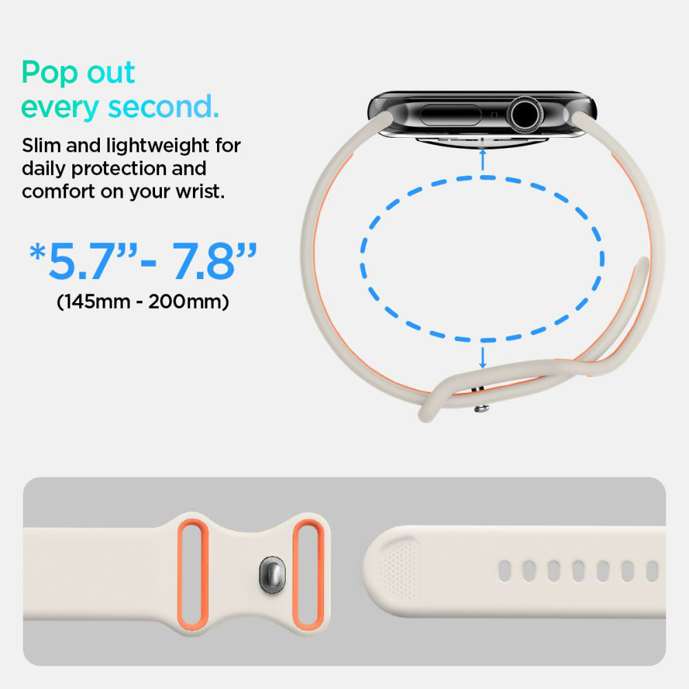 Spigen Nano Pop band voor Apple Watch 42mm / 41mm / 40mm / 38mm Series, Beige