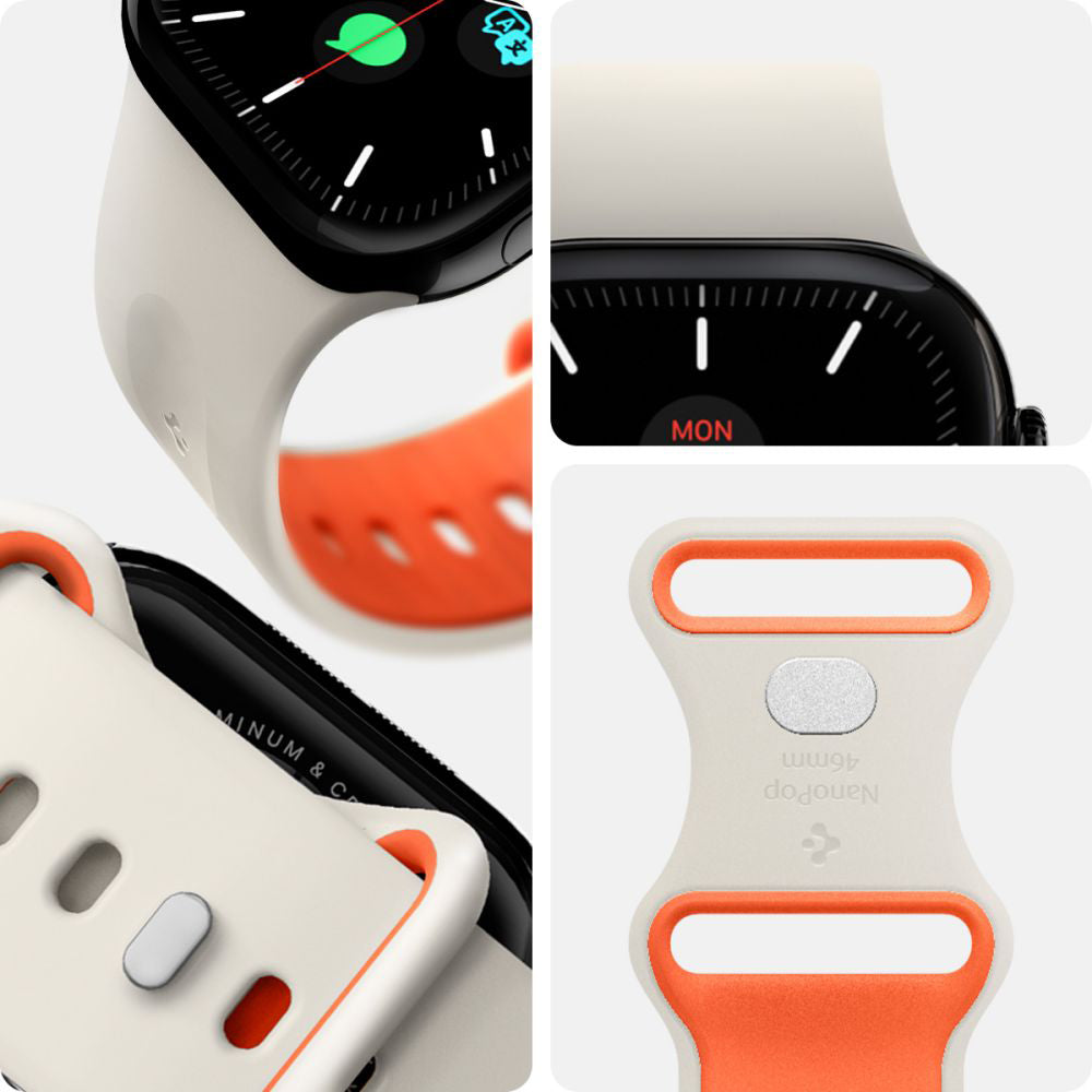 Spigen Nano Pop band voor Apple Watch 42mm / 41mm / 40mm / 38mm Series, Beige