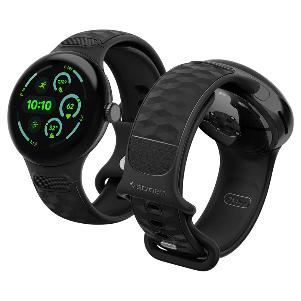 Spigen Parallax band voor Google Pixel Watch 45mm Series, Mat Zwart AMP10192