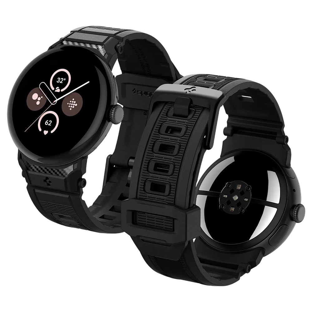 Spigen Rugged Band voor Google Pixel Watch 41mm Series, Zwart AMP07556