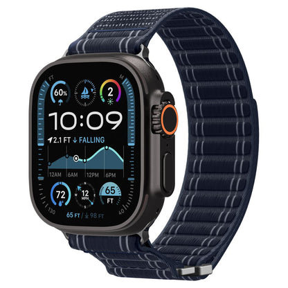 Spigen WBF0 band voor Apple Watch 49mm / 46mm / 45mm / 44mm Series, Marineblauw