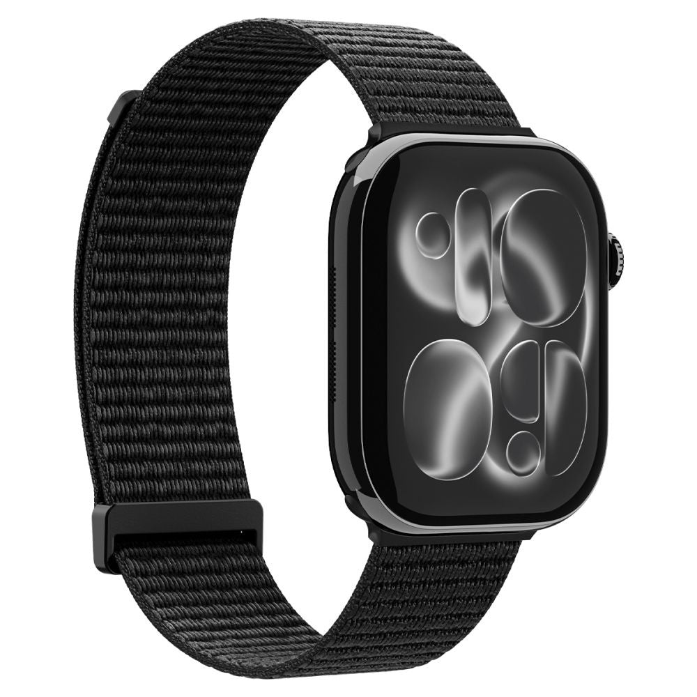 Spigen WBF01 band voor Apple Watch 49mm / 46mm / 45mm / 44mm Series, Zwart AMP11833