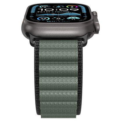 Spigen WBF1 band voor Apple Watch 49mm / 46mm / 45mm / 44mm Series, Zwart Groen