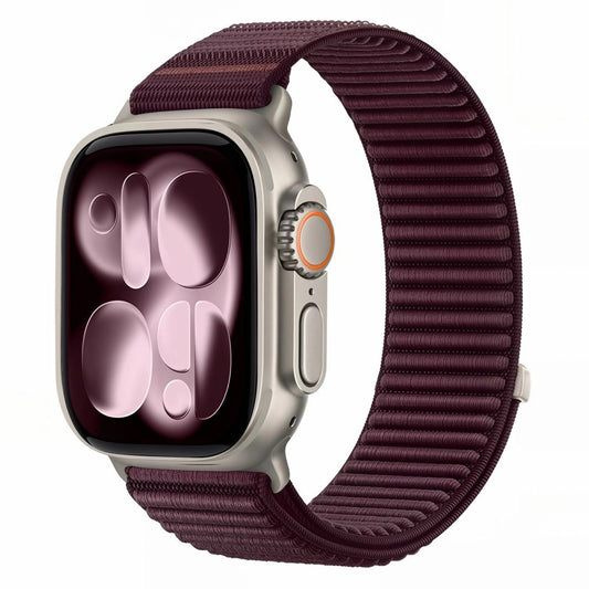 Tech-Protect NylonLoop-bandje voor Apple Watch 49 mm / 46 mm / 45 mm / 44 mm Series, bordeauxrood