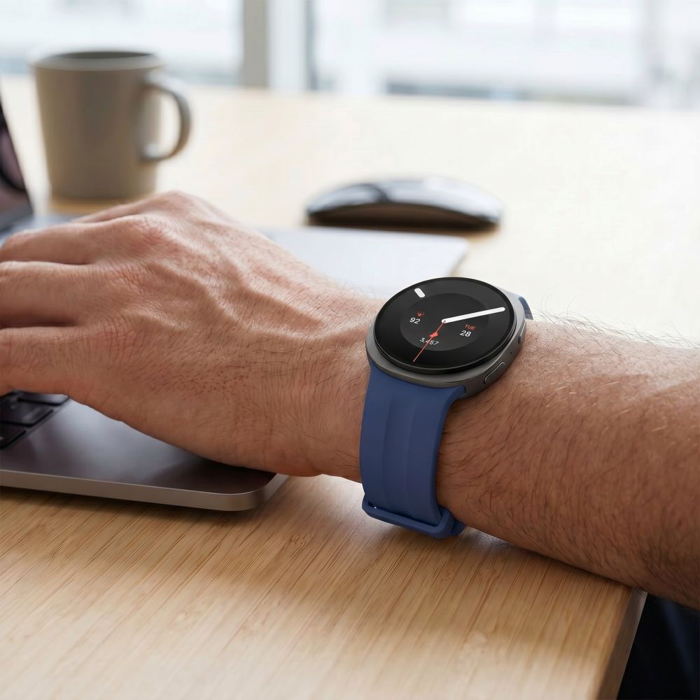 Tech-Protect Silicone Evo band voor Samsung Galaxy Watch9 / Watch8 / Watch8 Classic Series, Marineblauw