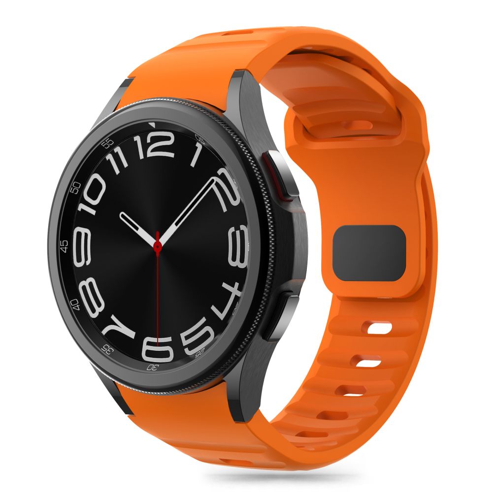 Tech-Protect Siliconenlijnbandje voor Samsung Galaxy Watch7 / Watch FE / Watch6 / Watch5 / Watch4-serie, oranje 