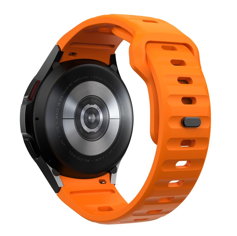 Tech-Protect Siliconenlijnbandje voor Samsung Galaxy Watch7 / Watch FE / Watch6 / Watch5 / Watch4-serie, oranje 