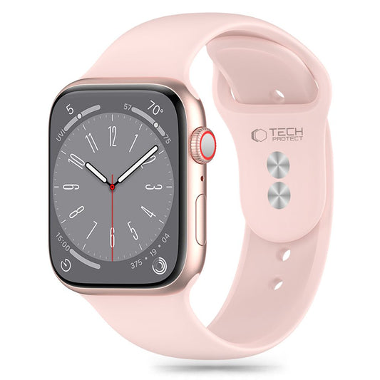 Tech-Protect Siliconen Bandje voor Apple Watch 41mm / 40mm / 38mm Series, Roze 