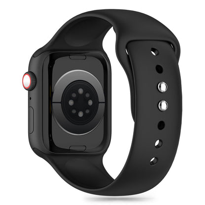 Tech-Protect Siliconen bandje voor Apple Watch 49mm / 45mm / 44mm / 42mm Series, zwart 