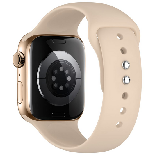 Tech-Protect Silicone band voor Apple Watch 49mm / 46mm / 45mm / 44mm Series, Beige