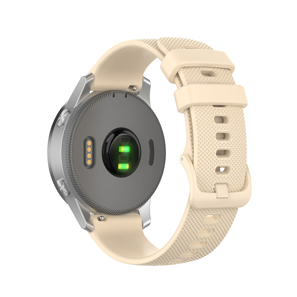 Techsuit W006 band voor Huawei Watch / Garmin Watch Series, 18mm, Crème