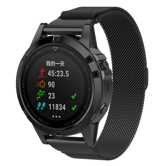 Techsuit W009 band voor Garmin Watch Fenix Series, 26mm, Zwart