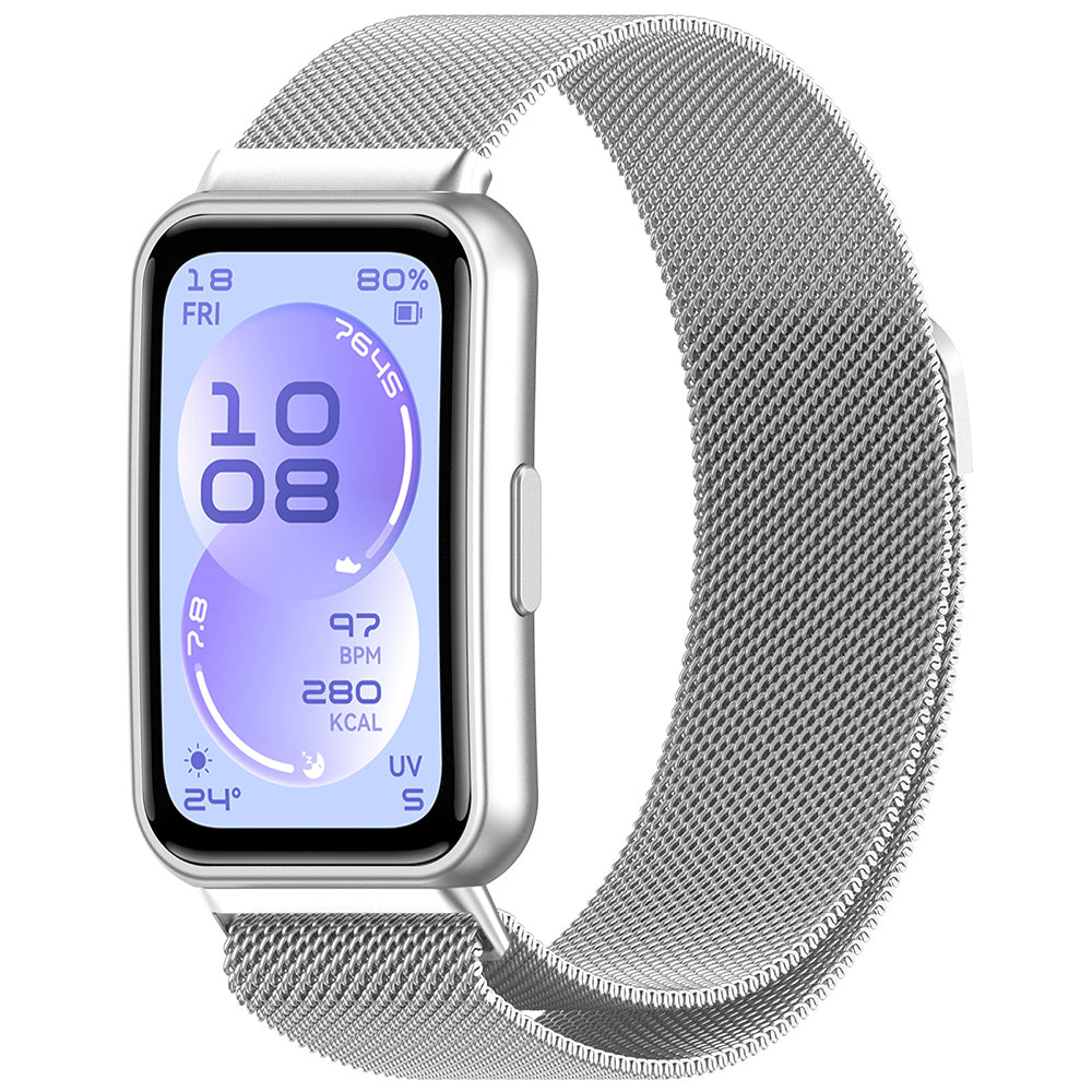 Techsuit W009 riem voor Huawei Band 11 / 11 Pro, Zilver