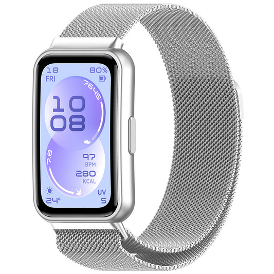 Techsuit W009 riem voor Huawei Band 11 / 11 Pro, Zilver