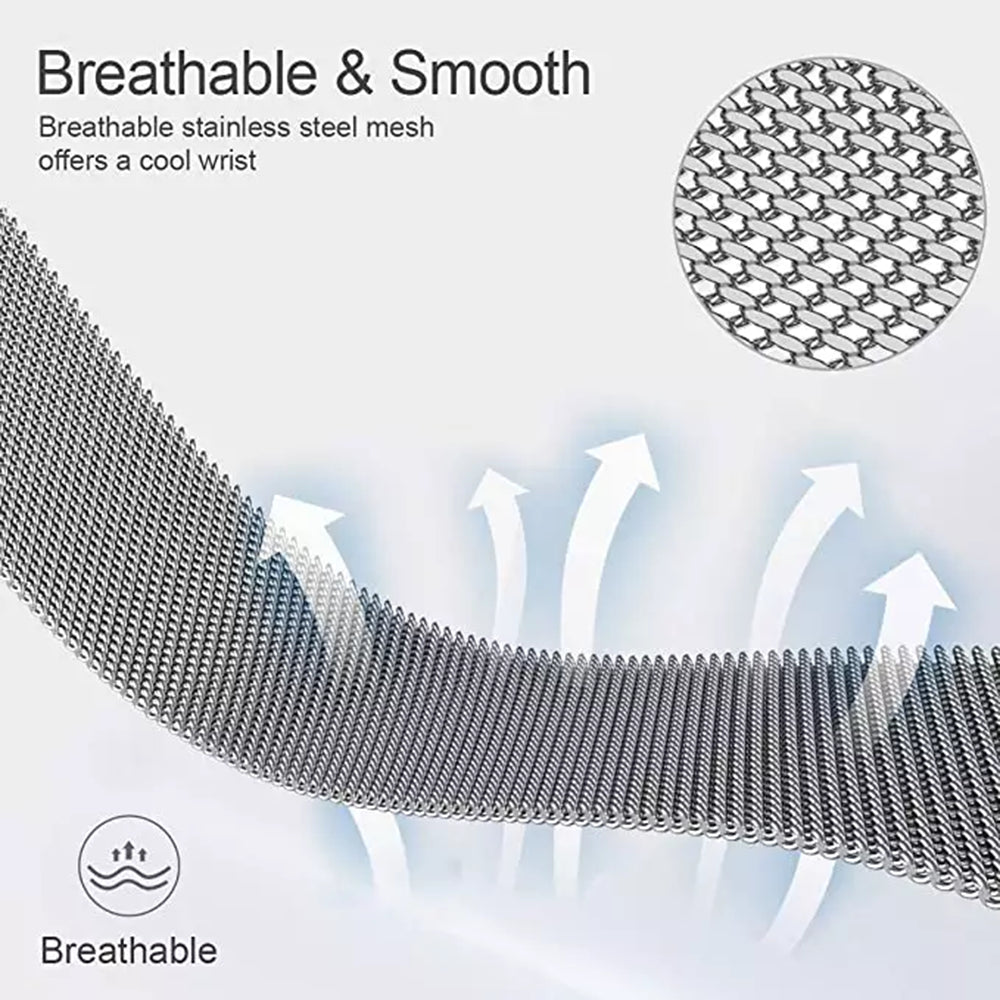 Techsuit W009 band voor Samsung Galaxy Watch / Huawei Watch Series, 22mm, Zilver