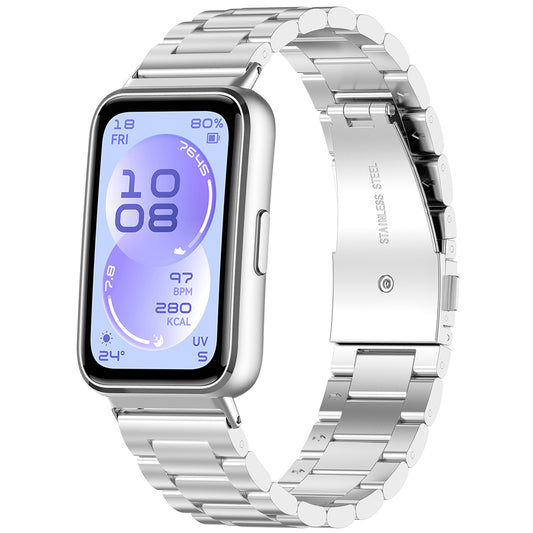 Techsuit W010 riem voor Huawei Band 11 / 11 Pro, Zilver