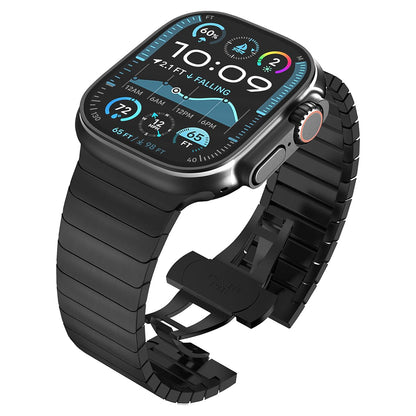 Techsuit W012 band voor Apple Watch 49mm / 46mm / 45mm / 44mm / 42mm Series, Zwart